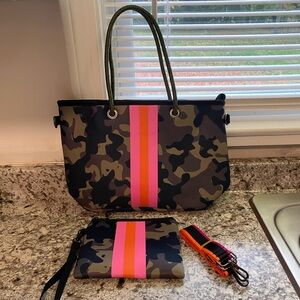 Urbagg Camo Neoprene bag and Wristlet